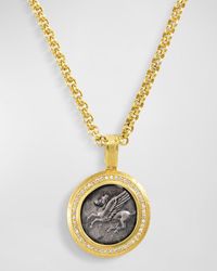 Jorge Adeler - 18K Pegasus Coin And Diamond Pendant - Lyst