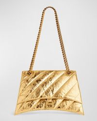 Balenciaga - Crush Medium Chain Bag Metallized Quilted - Lyst