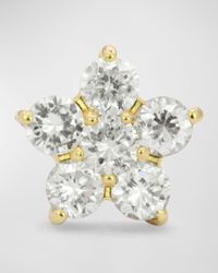 Stevie Wren - Begonia 18K Star Stud Earring With Diamonds, Single - Lyst