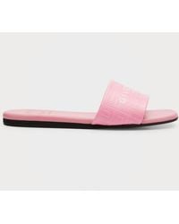 Givenchy - 4G Monogram Flat Slide Sandals - Lyst