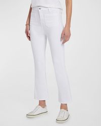 7 For All Mankind - High-Waist Slim Kick Jeans With Patch Pockets - Lyst