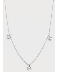 Roberto Coin - 18k 3-diamond Dangle Necklace - Lyst