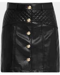 Cinq À Sept - Claudia Quilted Vegan Leather Mini Skirt - Lyst