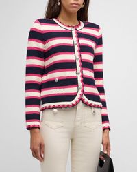 Veronica Beard - Sabelle Striped Knit Jacket - Lyst