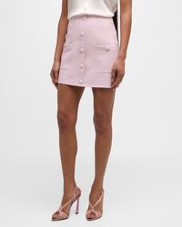 L'Agence - Truman Faux Leather Mini Skirt - Lyst