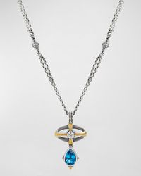 Konstantino - Delos Two-Tone Sapphire And Swiss Topaz Necklace - Lyst
