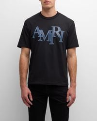 Amiri - Crystal Staggered Logo T-Shirt - Lyst