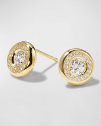 Roberto Coin - 18k Gold Diamond Stud Earrings - Lyst