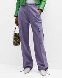 Moschino Jeans - Straight Brushed-Cotton Cargo Pants - Lyst