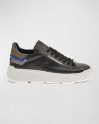 CoSTUME NATIONAL - Leather Low-top Logo Sneakers - Lyst