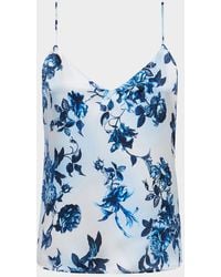 L'Agence - Painterly Floral Jane Spaghetti-Strap Top - Lyst