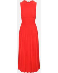 STAUD - Elyse Knit Midi Dress - Lyst