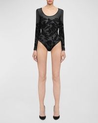 Wolford - Floral Lace Thong Bodysuit - Lyst