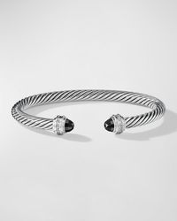 David Yurman - Cable Bracelet With Gemstones And Diamonds In Silver, 5mm - Lyst