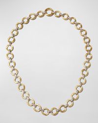Marco Bicego - Jaipur Link 18k Yellow & White Gold Flat-link Diamond Necklace - Lyst