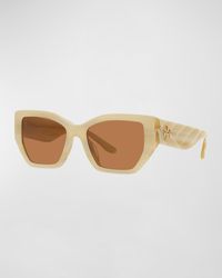 Tory Burch - Embossed T-Monogram Acetate Cat-Eye Sunglasses - Lyst