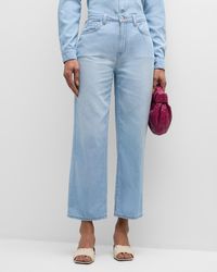 L'Agence - June Ultra High-Rise Crop Stovepipe Jeans - Lyst