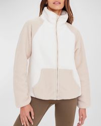 The Upside - Harlow Colorblock Fleece Zip-Front Jacket - Lyst