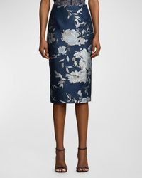 Ralph Lauren Collection - Whitley Floral Jacquard Skirt - Lyst