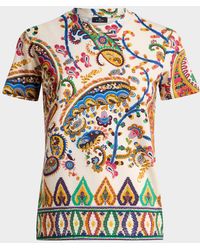 Etro - Slim Paisley T-Shirt - Lyst