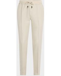 Isaia - Cotton-Linen Drawstring Pants - Lyst