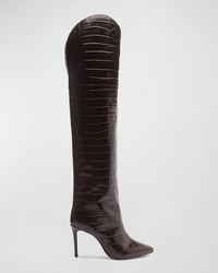 SCHUTZ SHOES - Maryana Croco Over-the-knee Boots - Lyst