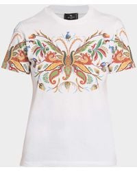Etro - Paisley-Print Cotton Short-Sleeve T-Shirt - Lyst