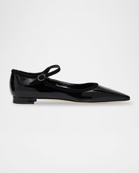 Manolo Blahnik - Perdiccamod Patent Leather Ballerina Flats - Lyst