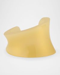 Saint Laurent - Asymmetrical Smooth Resin Cuff Bracelet - Lyst