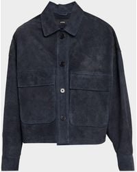 Arma - Miri Boxy Lambskin Suede Jacket - Lyst