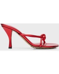 Bottega Veneta - Blink Metallic Knot Slide Sandals - Lyst