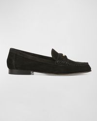 Veronica Beard - Suede Coin Penny Loafers - Lyst