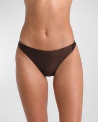 L'Agence - Jean Shimmer Scoop-Front Bikini Bottoms - Lyst