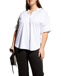 Finley - Plus Size Crosby Solid Ruffle Shirt - Lyst