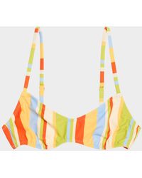 Solid & Striped - The Rachel Striped Bikini Top - Lyst