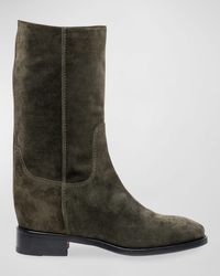 Santoni - Fleeces Suede Calf-Length Boots - Lyst