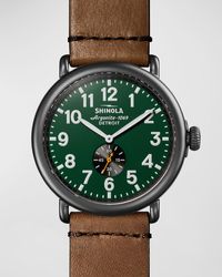 Shinola - 47Mm Runwell Sub-Second Leather Watch - Lyst