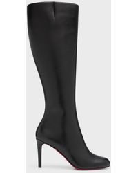Christian Louboutin - Pumppie Botta Sole Leather Knee-High Boots - Lyst