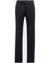 Emporio Armani - Basic Flat-Front Wool Trousers - Lyst