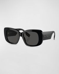 Burberry - 0Be4410 Logo Acetate Square Sunglasses - Lyst