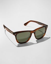 Oliver Peoples - Lynes Sun Rectangle Acetate Sunglasses - Lyst