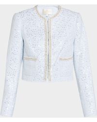 LoveShackFancy - Kelli Sequined Tweed Jacket - Lyst