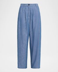 The Row - Rufos Twill Wide-Leg Pants - Lyst