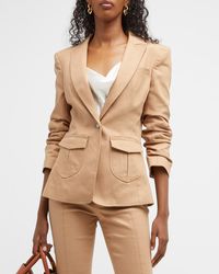 Cinq À Sept - Louisa Ruched-Sleeve Jacket - Lyst
