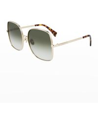 Lanvin - Oversized Square Metal Sunglasses - Lyst