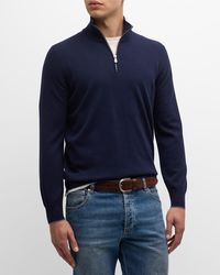 Brunello Cucinelli - Cashmere Quarter-zip Sweater - Lyst