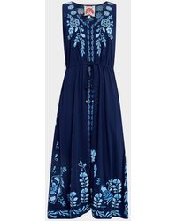 Johnny Was - Yadira Embroidered Cotton Knit Midi Dress - Lyst