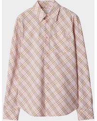 Burberry - Check Cotton Button-Down Shirt - Lyst