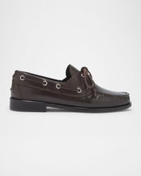 Aeyde - Harris Calfskin Lace-Up Loafers - Lyst