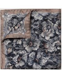 Eton - Floral-Print Silk Pocket Square - Lyst